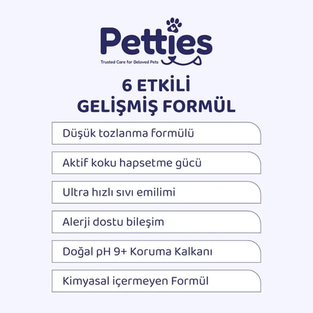 petties aktif karbonlu kedi kumu 10 lt