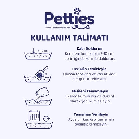 petties aktif karbonlu kedi kumu 10 lt x 2