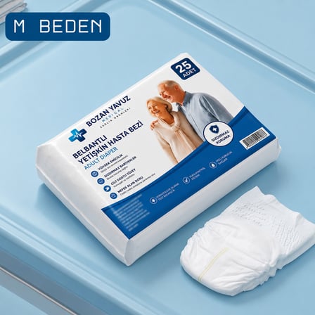Belbantlı Hasta Bezi (M Beden) 25 adet Sızdırmaz Bariyer