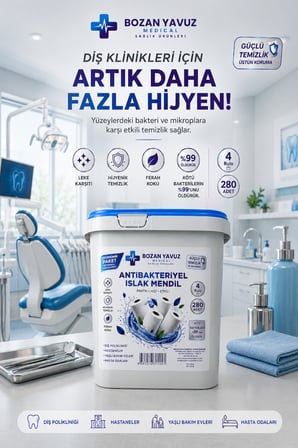 antibakteriyel ıslak Mendil 280 yaprak Kova hijyenik alkollü dezenfektan mendil