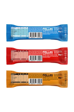 Fellas Çikolata Kaplı Yüksek Protein Bar 40g Karma Kutu (3 x 3)