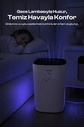 True Hepa H13 Filtreli Kompakt Hava Temizleyici 160 M3/saat Cadr Gece Lambalı ve Zamanlayıcılı