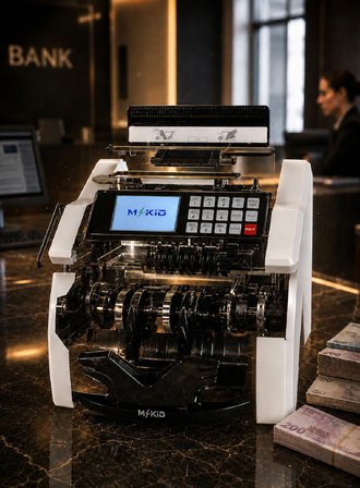 Para Sayma Makinesi - Müşteri Ekranı Hediyeli- Tl ve Euro Karışık Para Sayma Makinesi - TL/Dolar/Euro -Sesli - Geçersiz  Banknot Kontrolü