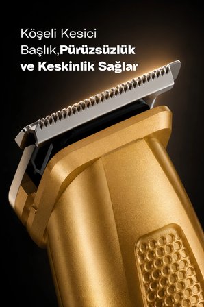 Full Profesyonel Su Geçirmez Erkek Bakım Şarjlı Traş Seti, Standlı Mıknatıs Başlıklı 13 Parça Full Set, Burun Alma, Saç Sakal, Vucut Komple Bakım
