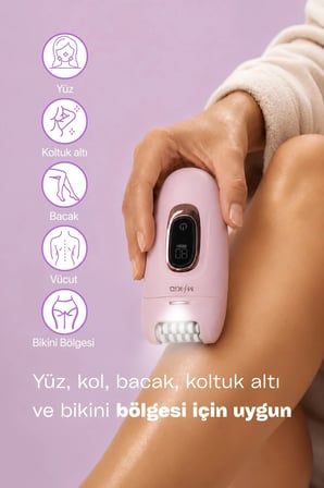7 Parça Şarjlı Işıklı Epilasyon ve Tıraş Cihazı, LED Ekranlı, 2 Hızlı, Type-C Şarjlı, 60 Dakika Kullanım