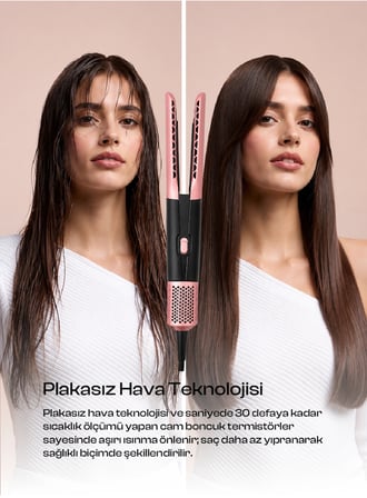 Hava Üflemeli Dijital Isı Göstergeli Iyon Etkili Saç Düzleştirici - Air Straightener