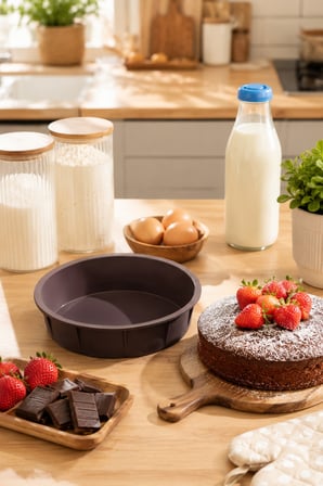 Porsima 2li Silikon Ekmek Kalıbı Kek Kalıbı Seti Antrasit	