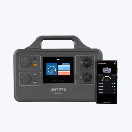 ANTFEA S1000 Pro Taşınabilir Güç Kaynağı + 300W Taşınabilir Güneş Paneli [ 1.2 kW / 1 kWh / 300 W ]