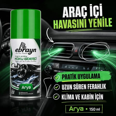 Universal Araç İçi ve Klima Koku Giderici - Parfümlü Sprey Klima Bombası Arya 150 ml