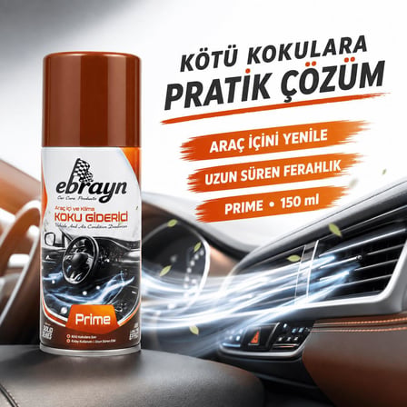 Araç İçi ve Klima Koku Giderici - Parfümlü Sprey Klima Bombası Prime 150 ml - Universal