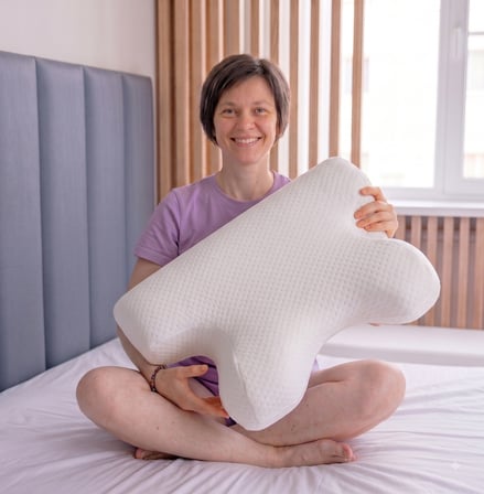 Omuz Destekli Visco Yastık Uyku Apnesi Yastığı Ortopedik Rahat Yastık 55*40*12 cm