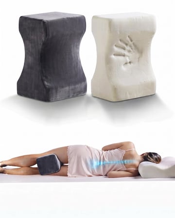 Dear Visco Ortopedik Bacak Pozisyon Yastığı Füme Kadife Kılıflı 25x19x14 cm