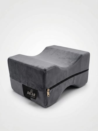 Dear Visco Ortopedik Bacak Pozisyon Yastığı Füme Kadife Kılıflı 25x19x14 cm