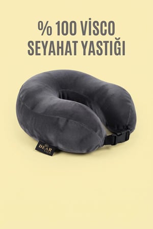 Premium Seyahat Yolculuk Yastığı Uçak Araba Taşıt İçi Kullanıma Uygun Visco Yastık DVS-01F