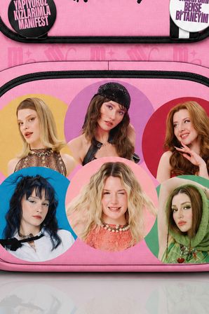 x Dekomus Lisanslı Manifest Toz Pembe Collection Okul Çantası