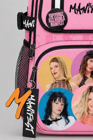 x Dekomus Lisanslı Manifest Toz Pembe Collection Okul Çantası