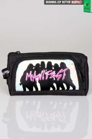 x Dekomus Lisanslı Manifest Finger Snap Collection Kalem Çantası