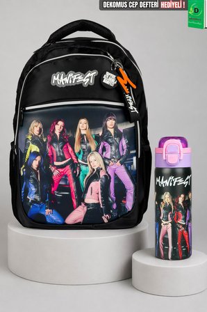 x Dekomus Lisanslı Manifest Amatör Collection Okul Çantası ve 600 ML Çelik Matara Seti