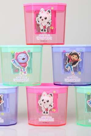 x Dekomus Lisanslı Gabby's Dollhouse Çift Bıçaklı Dikdörtgen Kalemtraş 2 Adet 