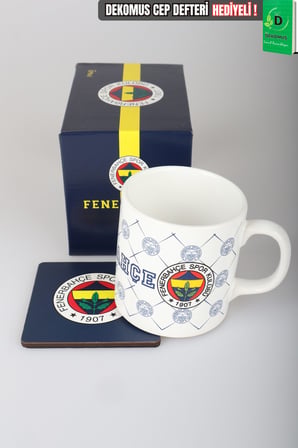 x Dekomus Lisanslı Fenerbahçe Kupa ve Bardak Altlığı Seti