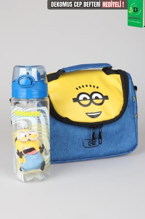 x Dekomus Lisanslı Minions Banana Mood Collection Termoslu Beslenme Çantası ve 500 ML Matara Seti