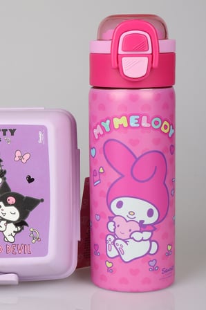 x Dekomus Lisanslı My Melody Sweet Berry Collection 600 ML Çelik Matara ve Beslenme Kabı Seti