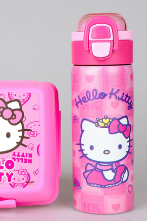 x Dekomus Lisanslı Hello Kitty Love Shine Collection 600 ML Çelik Matara ve Beslenme Kabı Seti