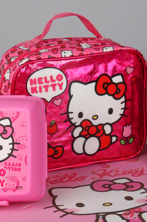 x Dekomus Lisanslı Hello Kitty Love Shine Collection Beslenme Çantası,600 ML Çelik Matara,Beslenme Örtüsü ve Beslenme Kabı Seti
