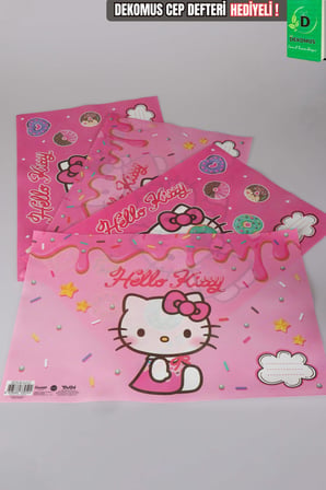 x Dekomus Lisanslı Hello Kitty 4 Adet Beslenme Örtüsü