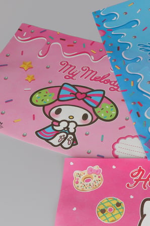 x Dekomus Lisanslı Hello Kitty,Cinnamorol,My Melody,Kuromi Best Friends 4 Adet Beslenme Örtüsü