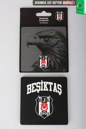 x Dekomus Lisanslı Beşiktaş 2 Adet Bardak Altlığı