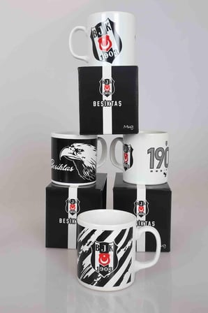 x Dekomus Özel Kutulu Lisanslı Beşiktaş 2 Adet Kupa ve Kupa Altlığı Seti