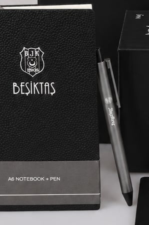 x Dekomus Özel Kutulu Lisanslı Beşiktaş A6 Suni Deri Bloknot&Tükenmez Kalem,Kupa,Kupa Altlığı Seti