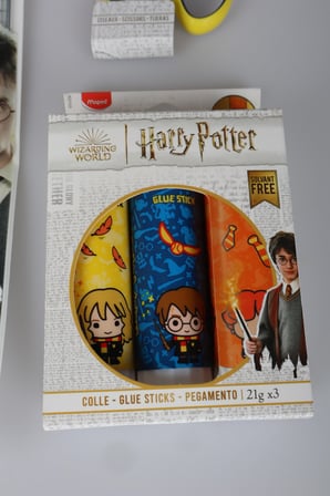 x Dekomus "Wizard Icons Collection" Harry Potter Lisanslı Kırtasiye Seti 4'Lü Cetvel Seti,Makas ve 3'Lü Stick Yapıştırıcı Seti
