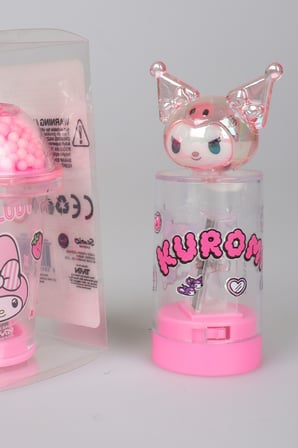 x Dekomus Lisanslı My Melody & Kuromi My Mug Boncuklu ve 3D Figürlü Tek Bıçaklı Kalemtraş Seti
