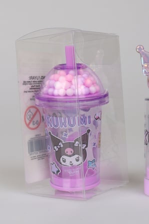 x Dekomus Lisanslı Kuromi My Mug Boncuklu ve 3D Figürlü Tek Bıçaklı Kalemtraş Seti