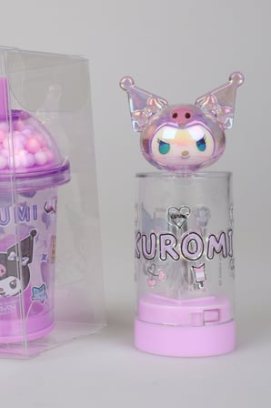 x Dekomus Lisanslı Kuromi My Mug Boncuklu ve 3D Figürlü Tek Bıçaklı Kalemtraş Seti