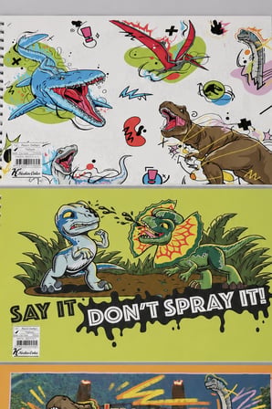 x Dekomus Lisanslı Jurassic World 17x24 Cm Resim Defteri Tek Adet