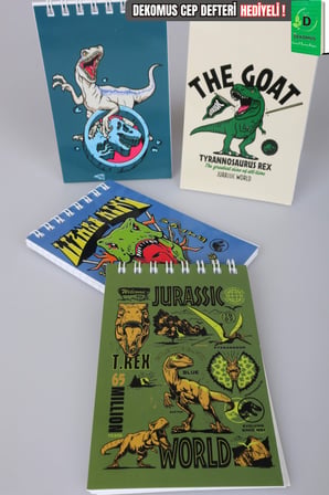 x Dekomus Lisanslı Jurassic World A7 Bloknot Tek Adet