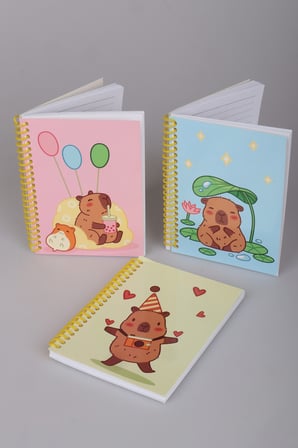Capybara A6 Bloknot Tek Adet "Dekomus Cep Defteri Hediyeli"