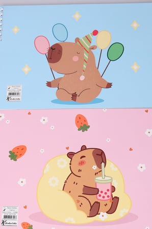 Capybara 17x24 Cm Resim Defteri Tek Adet "Dekomus Cep Defteri Hediyeli"