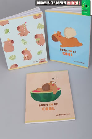 Capybara Yazı Defteri Tek Adet "Dekomus Cep Defteri Hediyeli"