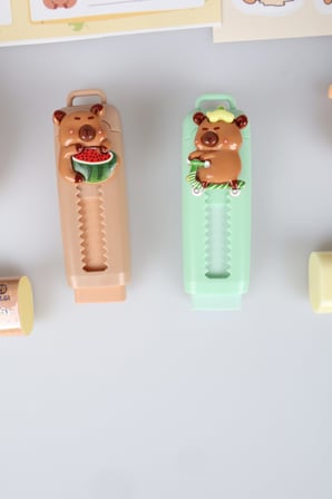Capybara 15 Parça Kırtasiye Seti Yazı Defteri,A7 Not Defteri, Silgi, Kalemtraş,0.7 Mm Uçlu Kalem