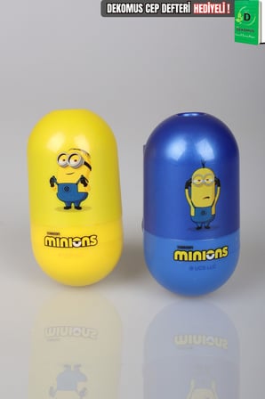 x Dekomus , Lisanslı Minions Tek Adet Roly-Polly Silgili Kalemtraş