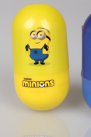 x Dekomus , Lisanslı Minions Tek Adet Roly-Polly Silgili Kalemtraş