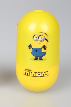 x Dekomus , Lisanslı Minions  Roly-Polly Silgili Kalemtraş ve Rotating Silgi Seti