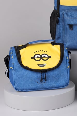 x Dekomus ,  Lisanslı Minions Banana Mood Collection Büyük Boy Okul,Termoslu Beslenme ve Kalem Çantası Seti