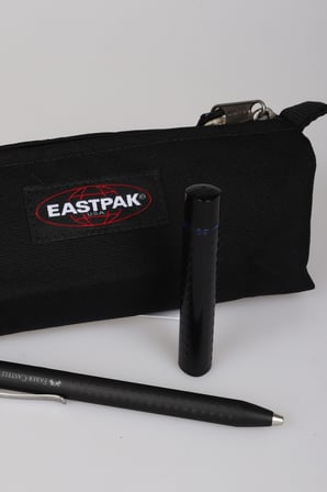x Dekomus , Orjinal Eastpak & Faber Castell Kırtasiye Seti Benchmark Single Kalem Çantası,0.7 Mm Uçlu Kalem ve 120'li Uç