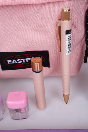 x Dekomus , Orjinal Eastpak & Faber Castell Kırtasiye Seti Padded Pak'r 40 Cm Büyük Boy Okul ve Kalem Çantası,A4 Defter