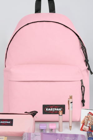 x Dekomus , Orjinal Eastpak & Faber Castell Kırtasiye Seti Padded Pak'r 40 Cm Büyük Boy Okul ve Kalem Çantası,A4 Defter